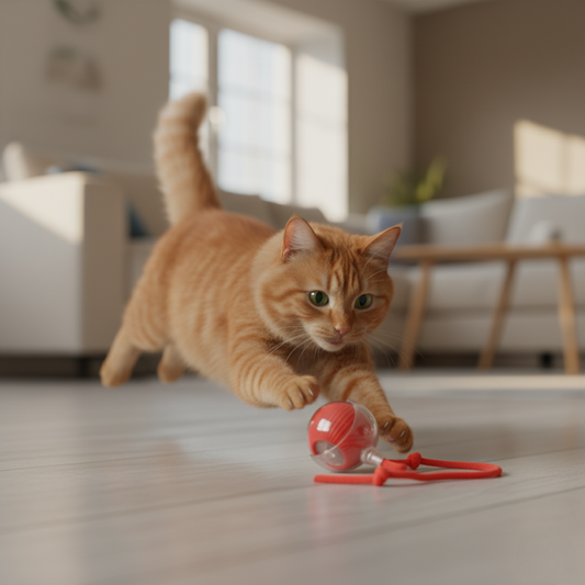 Pelota antiestrés interactiva  para gatos